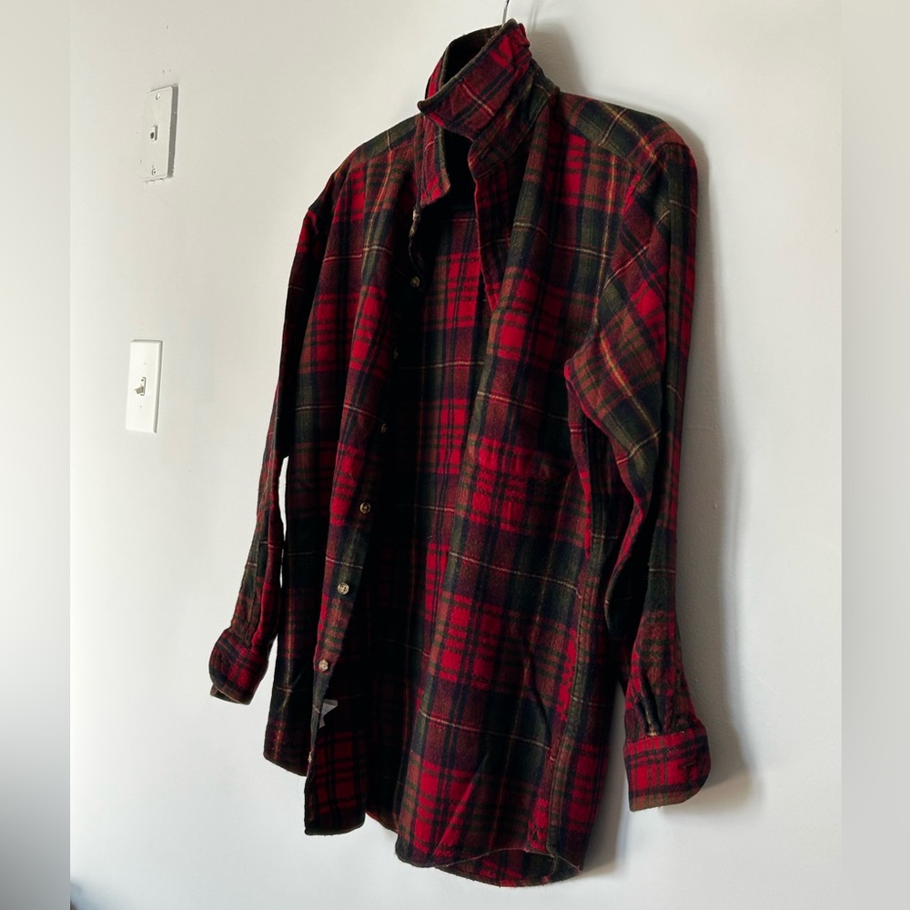 Pendleton wool plaid button-up shirt